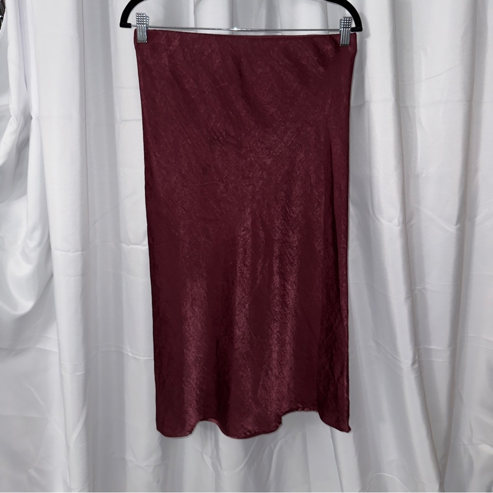Bobeau Elegant Burgundy Skirt